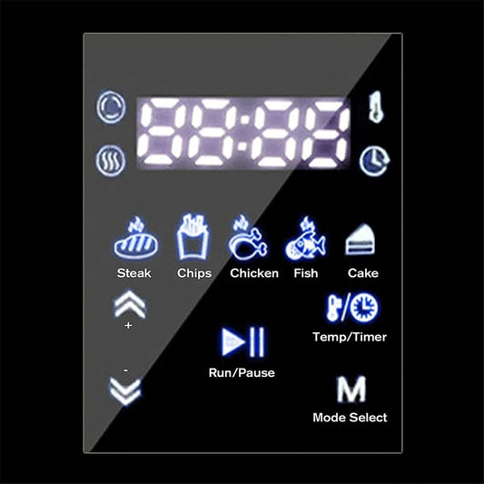 **Elektrische Heißluftfritteuse mit Smart-Touch | Große Kapazität, Timer, einstellbare Temperatur, schnelle Luftzirkulation**