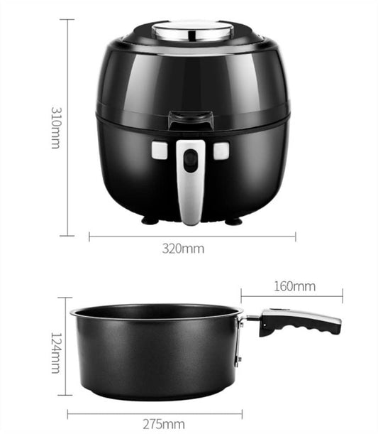**Smart Airfryer 6,8 QT | LCD-Display, 1350 W, ölfreier Multifunktionskocher, Antihaft, automatische Abschaltung**