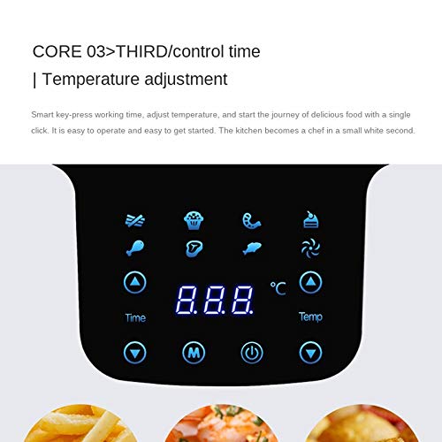 AJIEYMXD 5,5 l Multifunktions-Luftfritteuse, Hähnchen, Ölfreie Luftfritteuse, Fritteuse, Pizzakocher, Smart Touch LCD, Elektrischer Deep Airfryer, Gedenktag