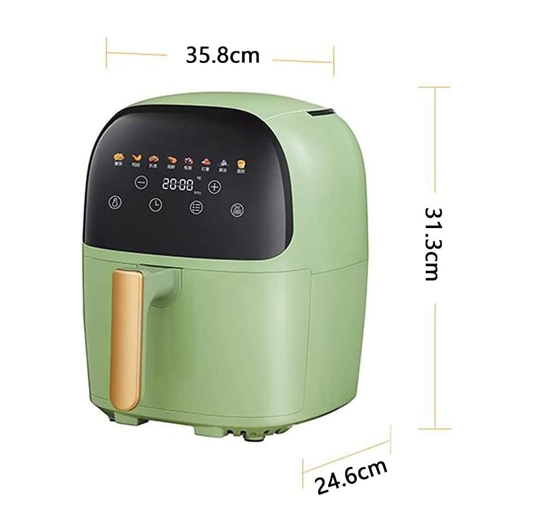 **AJIEYMXD Heißluftfritteuse 4 L | Touchscreen, 8 Programme, ölfreies Kochen, Antihaft, schnelle Airfryer-Technologie**