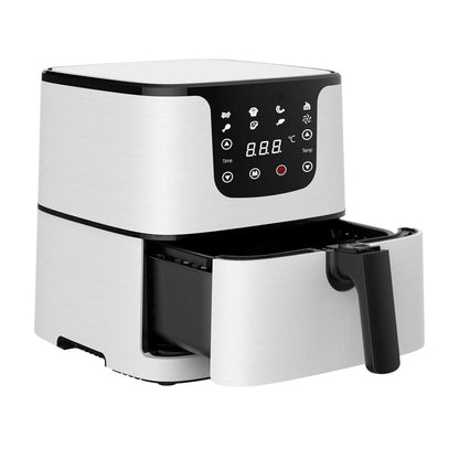 AJIEYMXD 5,5 l Multifunktions-Luftfritteuse, Hähnchen, Ölfreie Luftfritteuse, Fritteuse, Pizzakocher, Smart Touch LCD, Elektrischer Deep Airfryer, Gedenktag