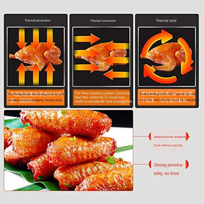 AJIEYMXD 5,5 l Multifunktions-Luftfritteuse, Hähnchen, Ölfreie Luftfritteuse, Fritteuse, Pizzakocher, Smart Touch LCD, Elektrischer Deep Airfryer, Gedenktag