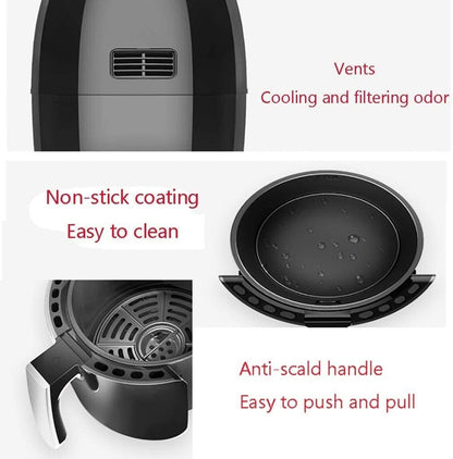 **Mikrowelle mit Airfryer 6 L 1000 W | Rapid-Air, Timer & Temperaturregelung, fettarmes Kochen**