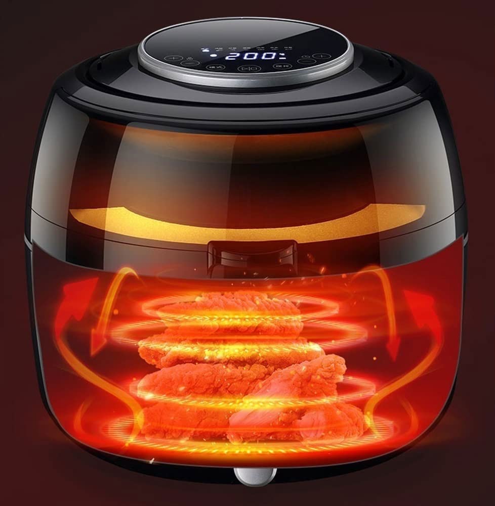 **Smart Airfryer 6,8 QT | LCD-Display, 1350 W, ölfreier Multifunktionskocher, Antihaft, automatische Abschaltung**