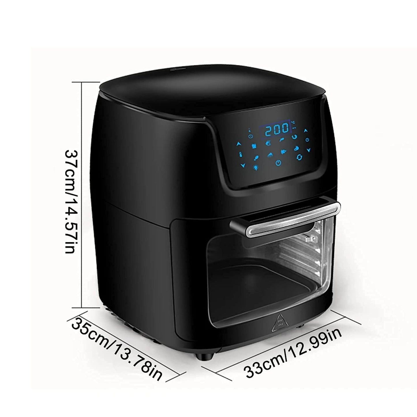 Hot Air Fryers for Home Use Hot Air Fryer Oven Electric Touch Digital Airfryer Rotisserie Dry Large Cooker 12L Hopeful Charity