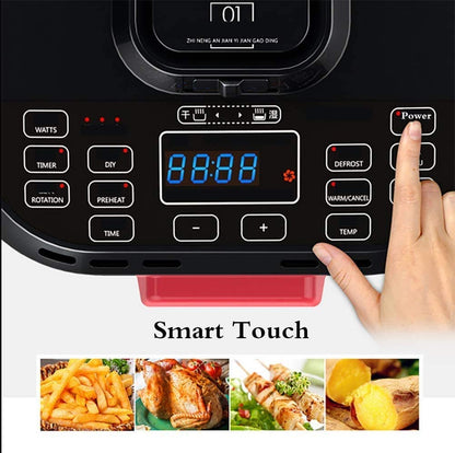 **1500 W Airfryer 10 L | Elektrische Heißluftfritteuse, Touch-Steuerung, Antihaft, ölfreies gesundes Kochen**