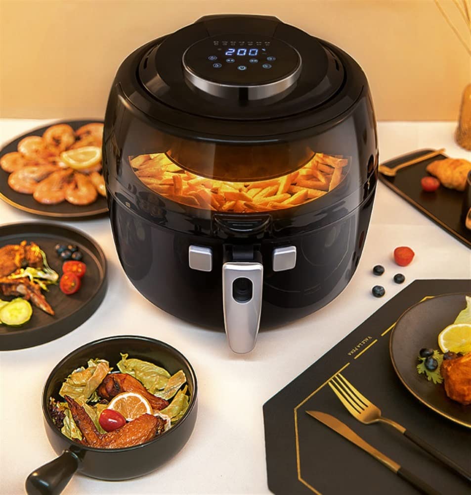 **Smart Airfryer 6,8 QT | LCD-Display, 1350 W, ölfreier Multifunktionskocher, Antihaft, automatische Abschaltung**