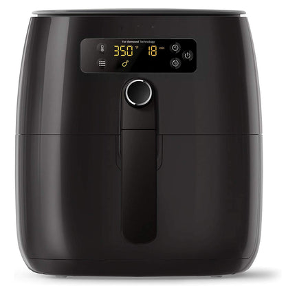 **AJIEYMXD Digitaler Airfryer Ofen | Touchscreen, Flachkorb, Twin-Turbostar-Technologie, ölfreies Kochen, Schwarz**