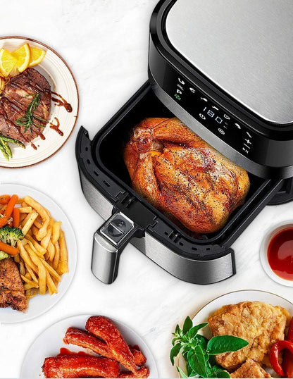 **AJIEYMXD Digitaler Airfryer 7-in-1 | Ölfreies Kochen, schnelles Luftzirkulationssystem, gesunde Mahlzeiten**