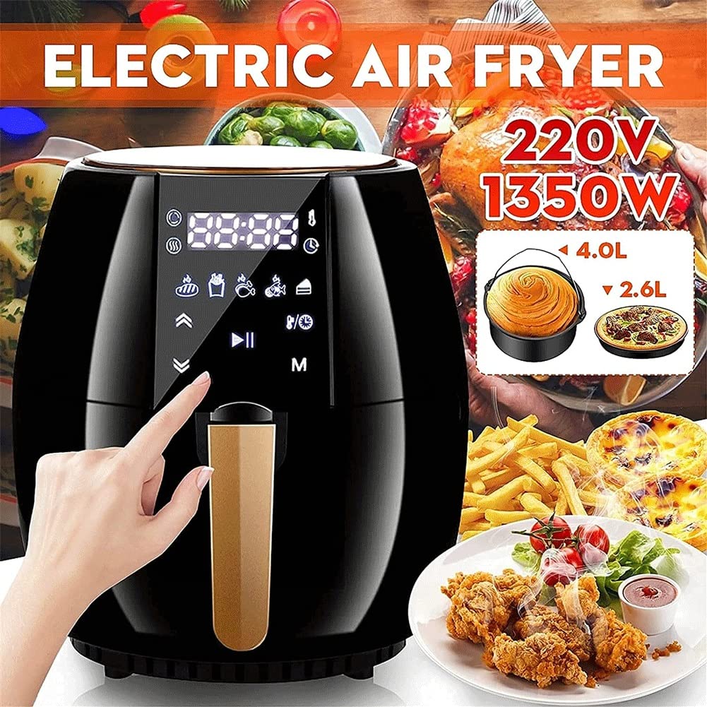 **Elektrische Heißluftfritteuse mit Smart-Touch | Große Kapazität, Timer, einstellbare Temperatur, schnelle Luftzirkulation**