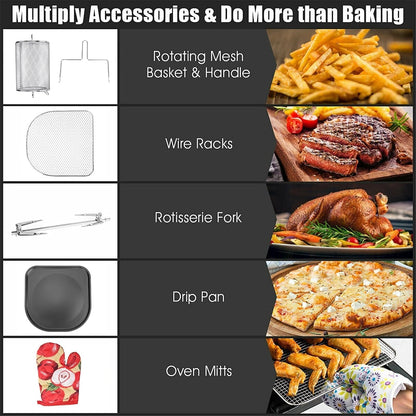 Hot Air Fryers for Home Use Hot Air Fryer Oven Electric Touch Digital Airfryer Rotisserie Dry Large Cooker 12L Hopeful Charity